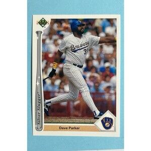 1991 Upper Deck Silver Slugger Milwaukee Brewers Dave Parker Card #SS14